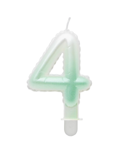 Svíčka narozeninová číslice zelená ombre - 4