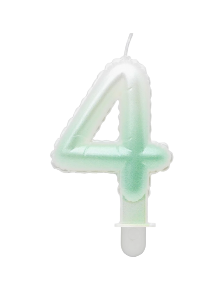 Svíčka narozeninová číslice zelená ombre - 4