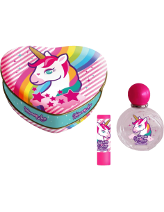 Unicorn Love Heart edt + balzám na rty v plechovém srdci