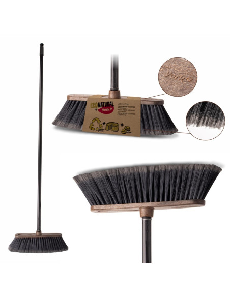 YORK metla dřevo + káva s tyčí 120 cm ECO