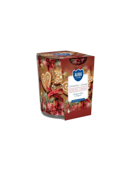 Svíce vonná sklo s folií Cinnamon - Cloves (sn72s-61)