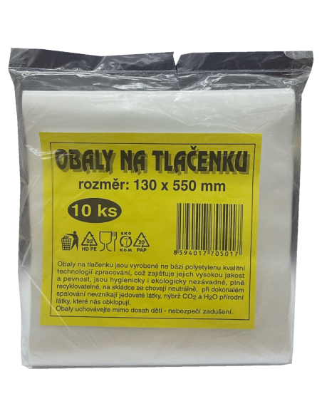 Obaly na tlačenku 130x550 mm 10 ks