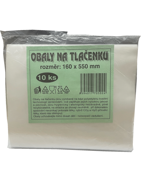 Obaly na tlačenku 160x550 mm 10 ks