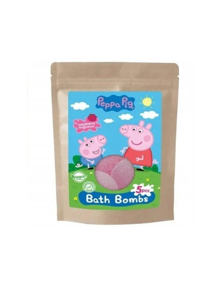 Peppa Pig šumivé koule do koupele Malina 5x50 g