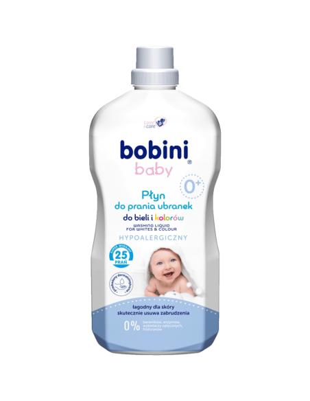 BOBINI gel na dětské oblečení 0+ na bílé i barevné prádlo 25PD 1,8 L