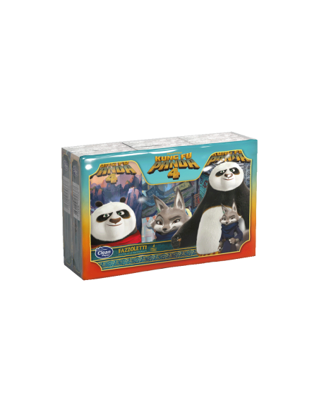 Kapesníky Kung Fu Panda 4 s potiskem 4 vrstvé, folie 6 ks