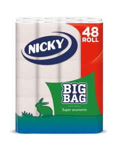 Toaletní papír 2 vrstvý NICKY XXL 40+8 ks