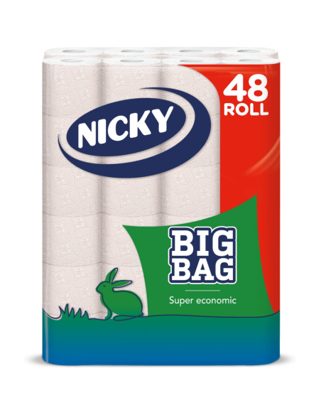 Toaletní papír 2 vrstvý NICKY XXL 40+8 ks