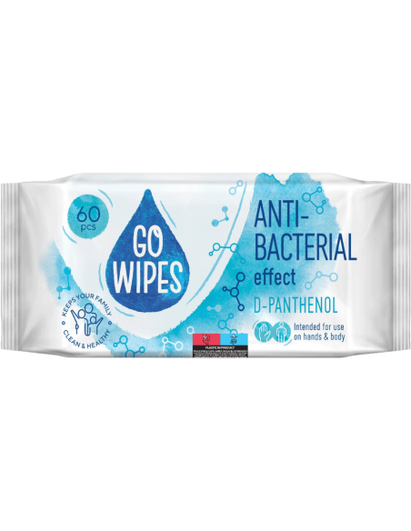 GOWIPES ubrousky vlhčené s antibakteriálním efektem 60 ks