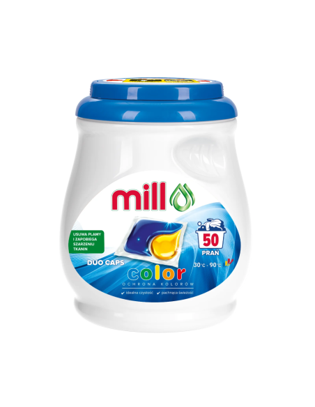 Mill DUO gelové kapsle na praní barevného prádla 50 ks