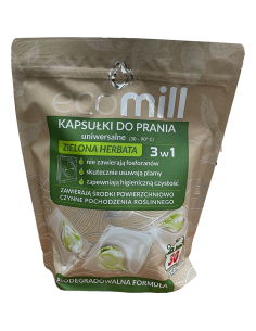 ECO Mill DUO 3v1 kapsle na praní se zeleným čajem 30 ks