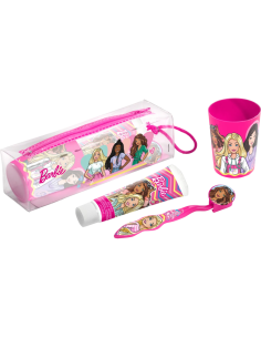 Barbie set zubní kartáček + kelímek + pasta