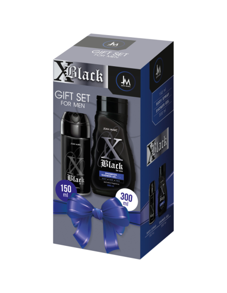 JM pánský set X Black sprchový gel a deo