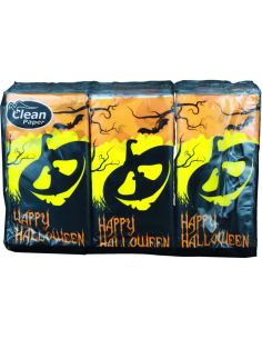 Kapesníky Happy Halloween s potiskem 4 vrstvé, folie 6 ks