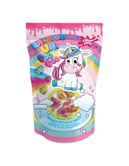 Rainbow Uni Poo Poo šumivé koule do koupele 10 ks žluté 100 g