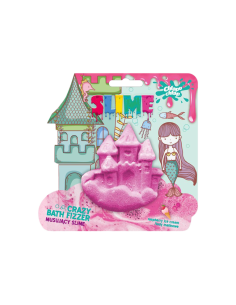 Šumivý slime do koupele Hrad 100 g malina
