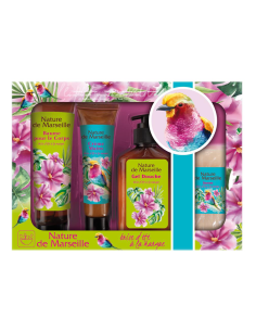 Nature de Marseille set Slunečné mango (mléko+krém na ruce+sprchový gel+mýdlo)