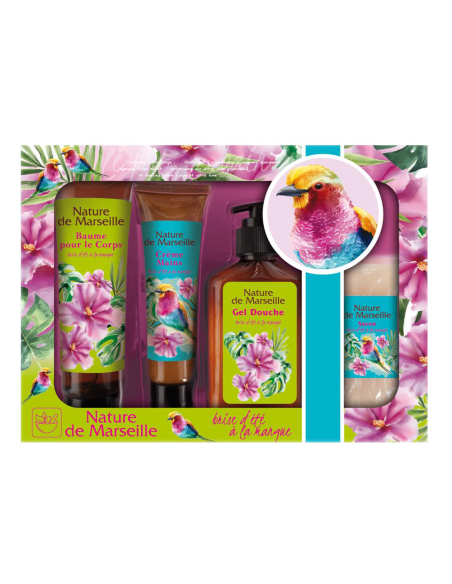 Nature de Marseille set Slunečné mango (mléko+krém na ruce+sprchový gel+mýdlo)