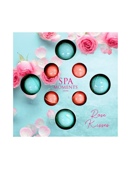 Spa Monents set šumivých koulí do koupele Rose 4x30g + 4x20g
