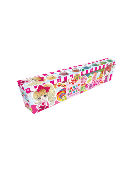 Set šumivých koulí do koupele 7 vůní Candy 7x50 g
