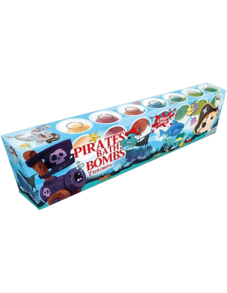 Set šumivých koulí do koupele Piráti 7 vůní 7x50 g