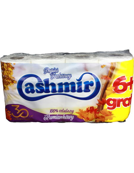 CASHMIR toaletní papír 2 vrstvý 6+2 ks Bílý 15 m
