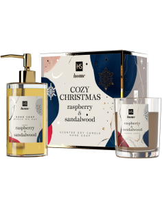HISKIN set mýdlo 250 ml a svíce 150 ml Rasberry & Sandawood