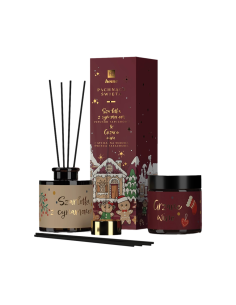 HISKIN set svíce 150 ml a dekorativní osvěžovač RED