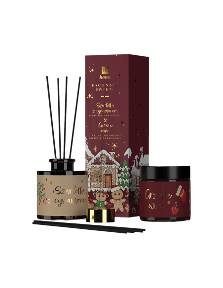 HISKIN set svíce 150 ml a dekorativní osvěžovač RED