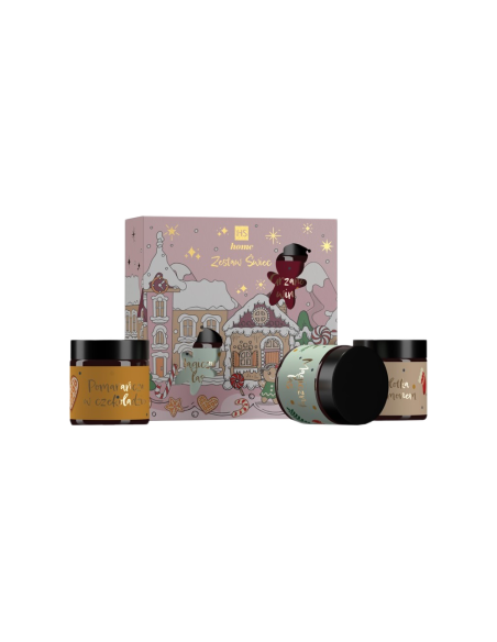 HISKIN set 4 svící PINK (mango, les, koření, pomeranč v čokoládě)