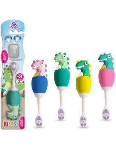 Spazzolino dětský kartáček Dinosaurus s krytkou SOFT