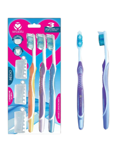 Setablue set 3 ks zubní kartáček Triple force STŘEDNÍ