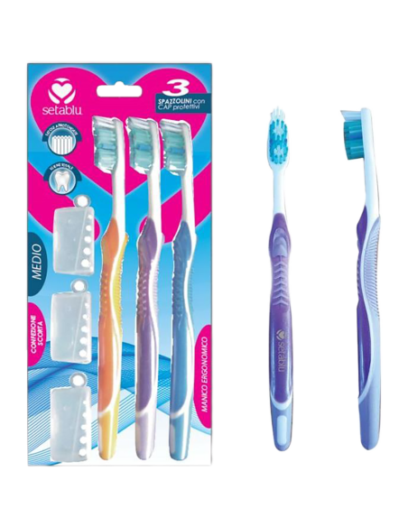 Setablue set 3 ks zubní kartáček Triple force STŘEDNÍ