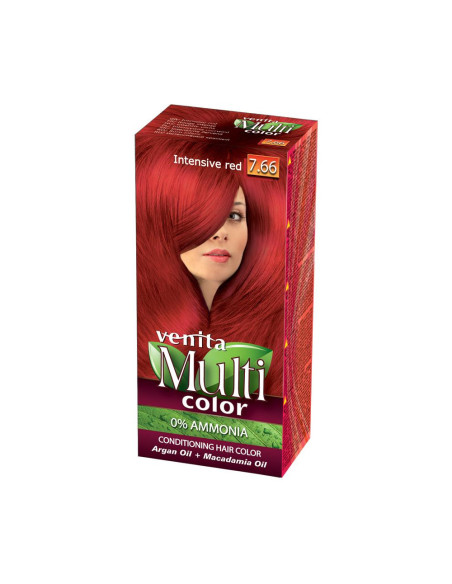 Multi color barva na vlasy 7.66 intenzivní červená 50+50
