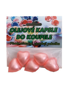 Olejové kapsle do koupele 5 ks srdíčka