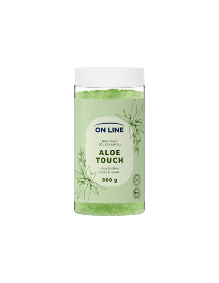 On line sůl do koupele Aloe vera a olivový olej 800 g