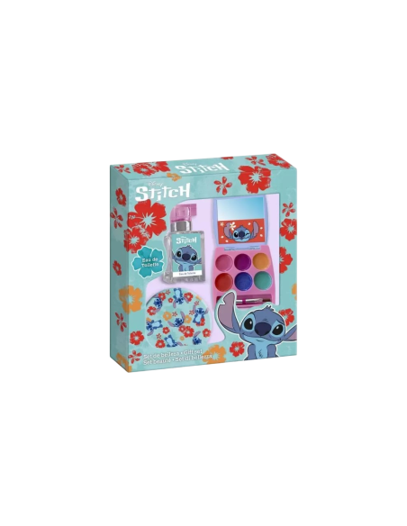 Stitch beauty set lesků na rty, toaletní voda a zrcátko