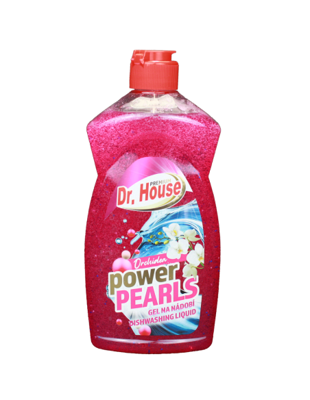 Dr. House GEL na mytí nádobí Premium POWER PEARLS Orchidea 500 ml