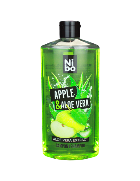 NIBO šampon Jablko a Aloe vera pro suché a poškozené vlasy 500 ml