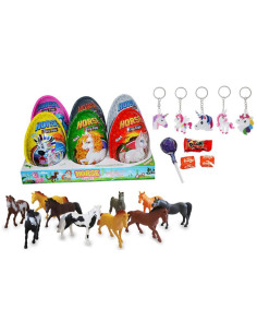 518 - (1 Vejce 59 Kč),XXXL Koně - plastové vejce, hračka a cukrovinka 25g/6ks