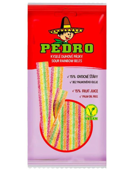 104 - AKCE -15% (16,90 sáček) PEDRO Duha pásky 80g/20 ks